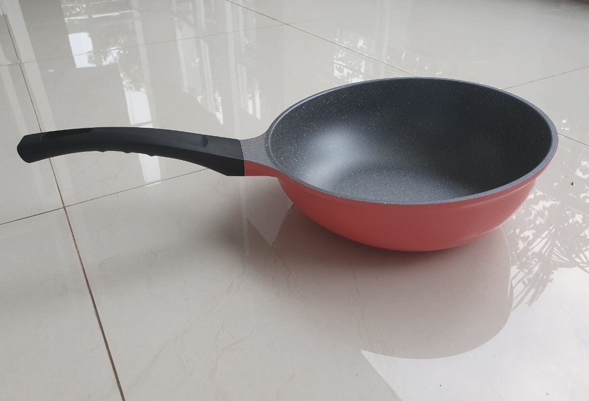 Bộ nồi chảo chống dính 4 món Hàn Quốc Seoulcook C1, nồi 20cm + nồi 24cm + chảo cạn 24cm đáy từ Healthy và chảo sâu lòng (E) 26 cm vân đá