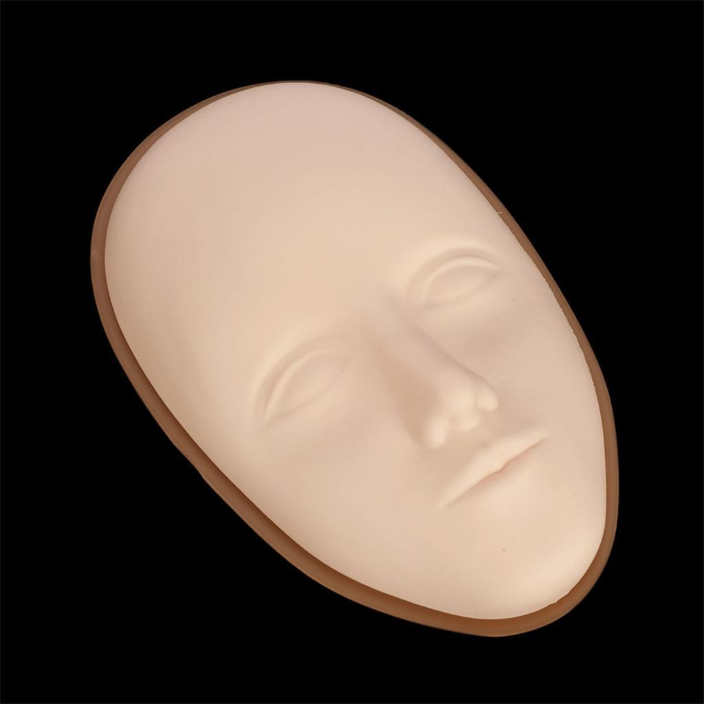 Reusable 5D Silicone Human Face Practice Skin w/Base for