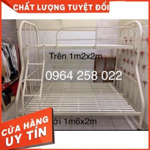 Giường tầng trên 1m2x2m dưới 1m6x2m Freeship tphcm.