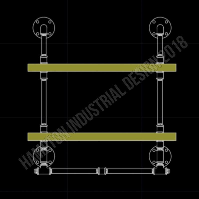 Kệ treo tường ống nước 2 tầng , Kệ ống nước có giá đỡ decor phòng đẹp