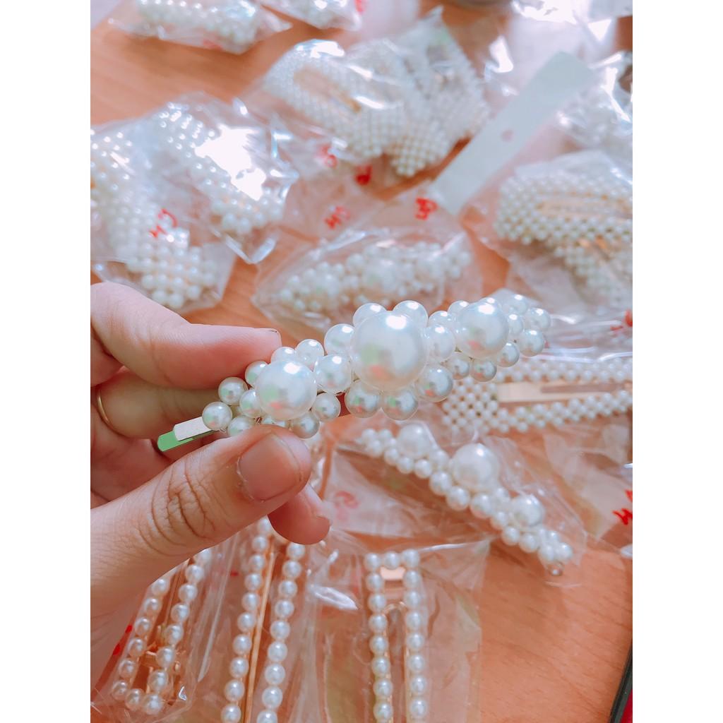KẸP TÓC ĐÍNH ĐÁ NGỌC TRAI PHONG CÁCH HÀN QUỐC O2