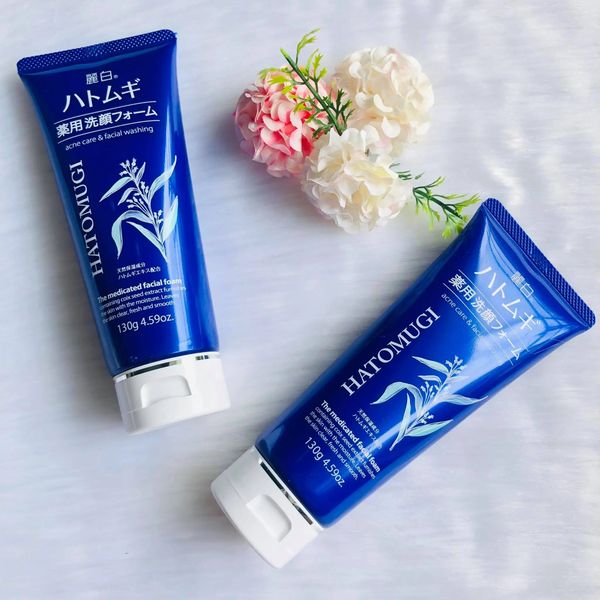 Sữa Rữa Mặt Hatomugi Acne Care &amp; Facial Washing 130Gr (Xanh)