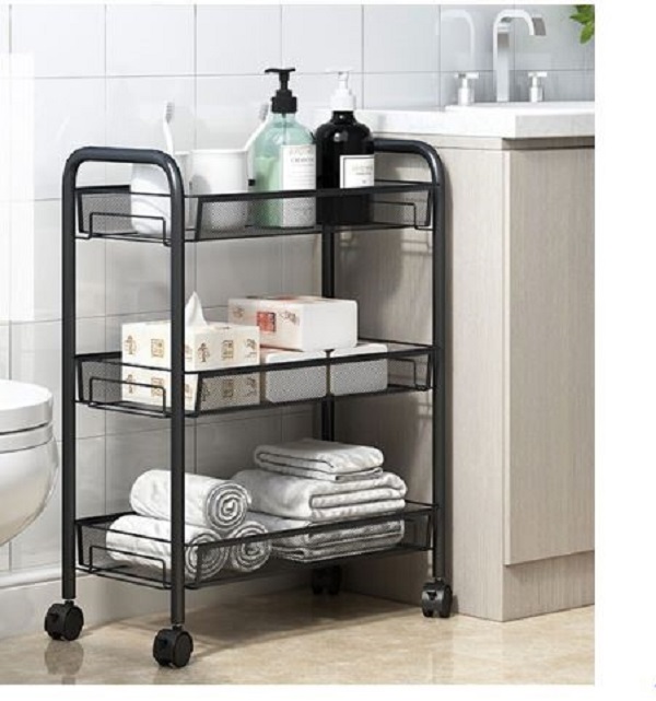 Kệ, Xe Đẩy Sắt Mắt Lưới 3 Tầng Đa Năng