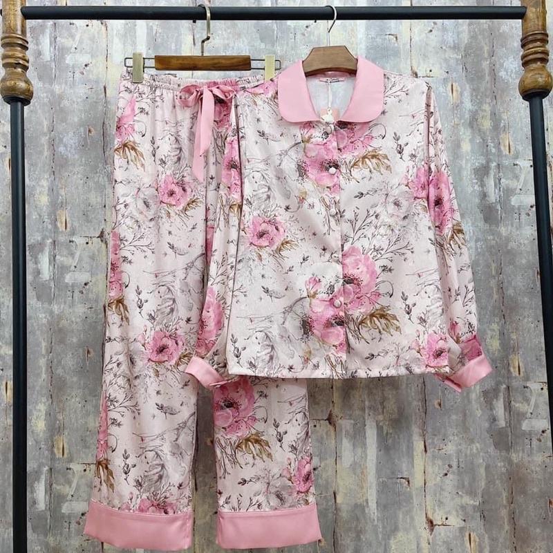 PYJAMA DÀI TAY BỒNG HOA CAO CẤP