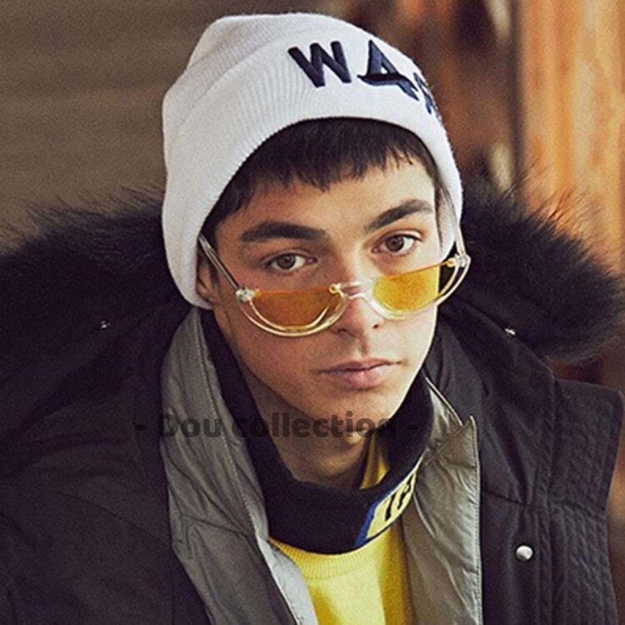 Kính Mát  Cao Cấp Nửa Gọng Punk Retro Nhựa Phong Cách Châu Âu & Mỹ - Carl Fitow - Mã MK019