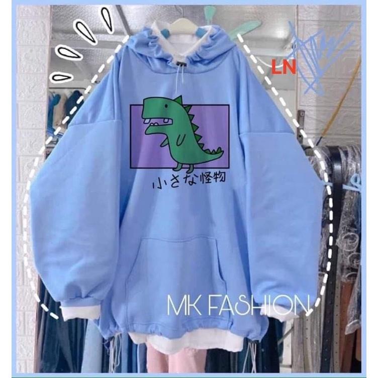 Áo hoodie khủng long ô vuông chữ nhật TH6