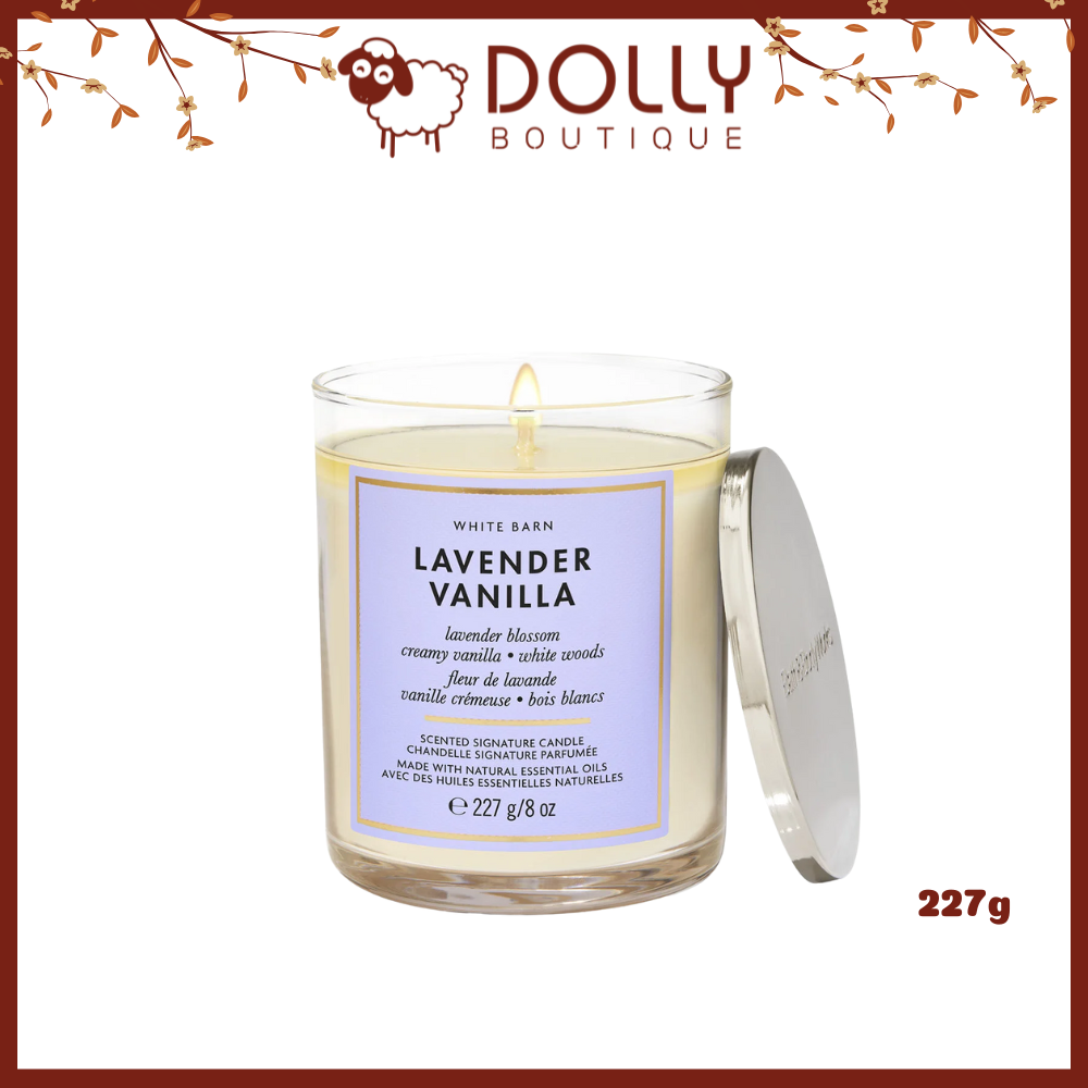 Nến Thơm 1 Bấc Lavender Vanilla 227g