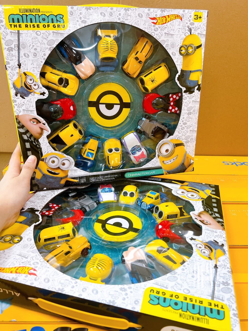 Đồ Chơi Xe Ô Tô Minion set 12 chiếc bằng kim loại ngộ nghĩnh dành cho bé, Đồ chơi Minion