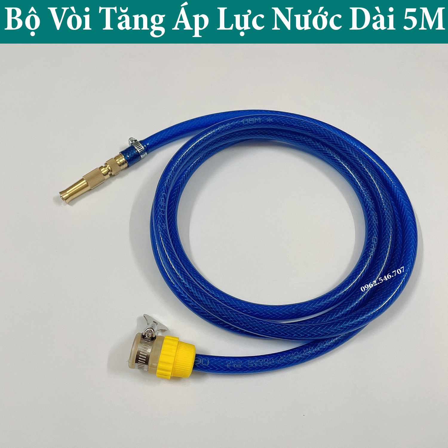 Bộ vòi xịt rửa xe tăng áp lực ,vòi tưới cây gia đình ,lắp cho vòi nước nhà tiện dụng ( Bộ Dài 5m)