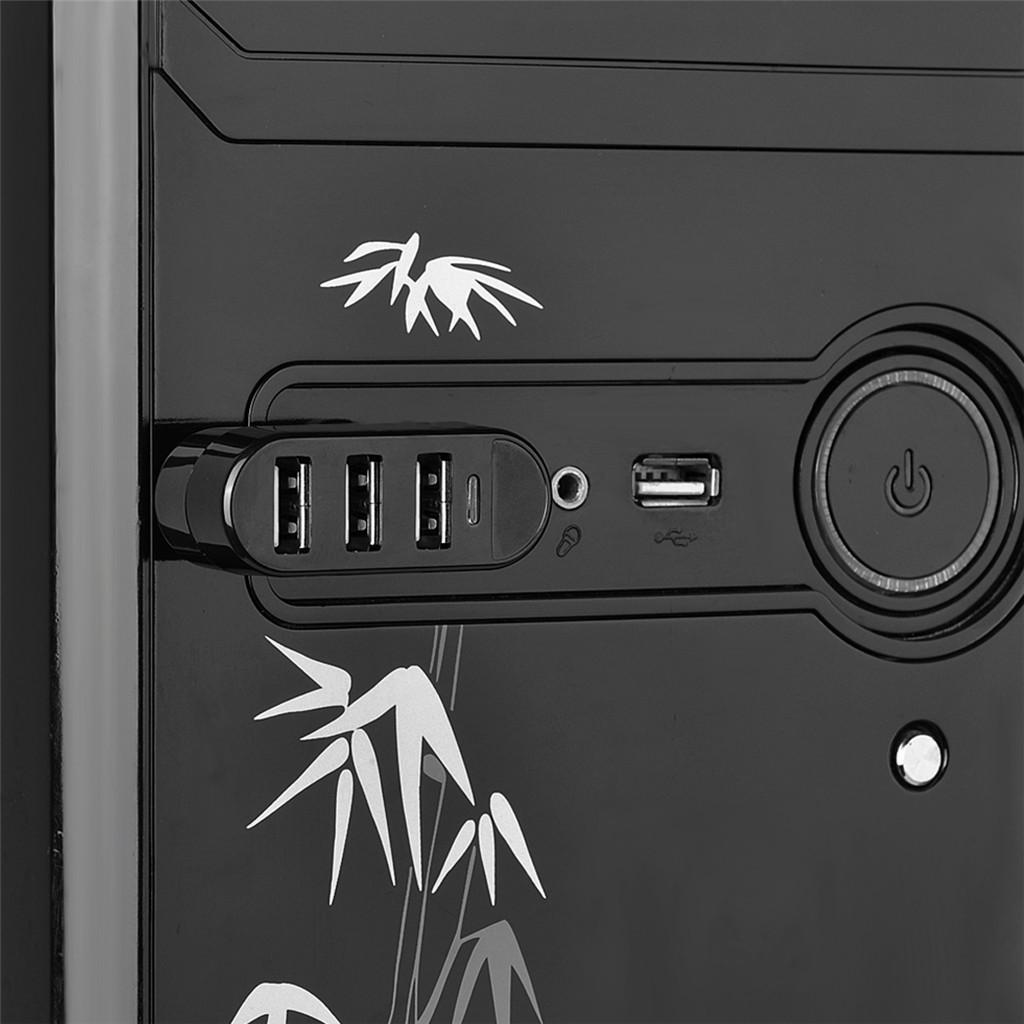 Portable Mini 3-Port USB 2.0 High Speed 180° Rotatable Splitter Hub, Black