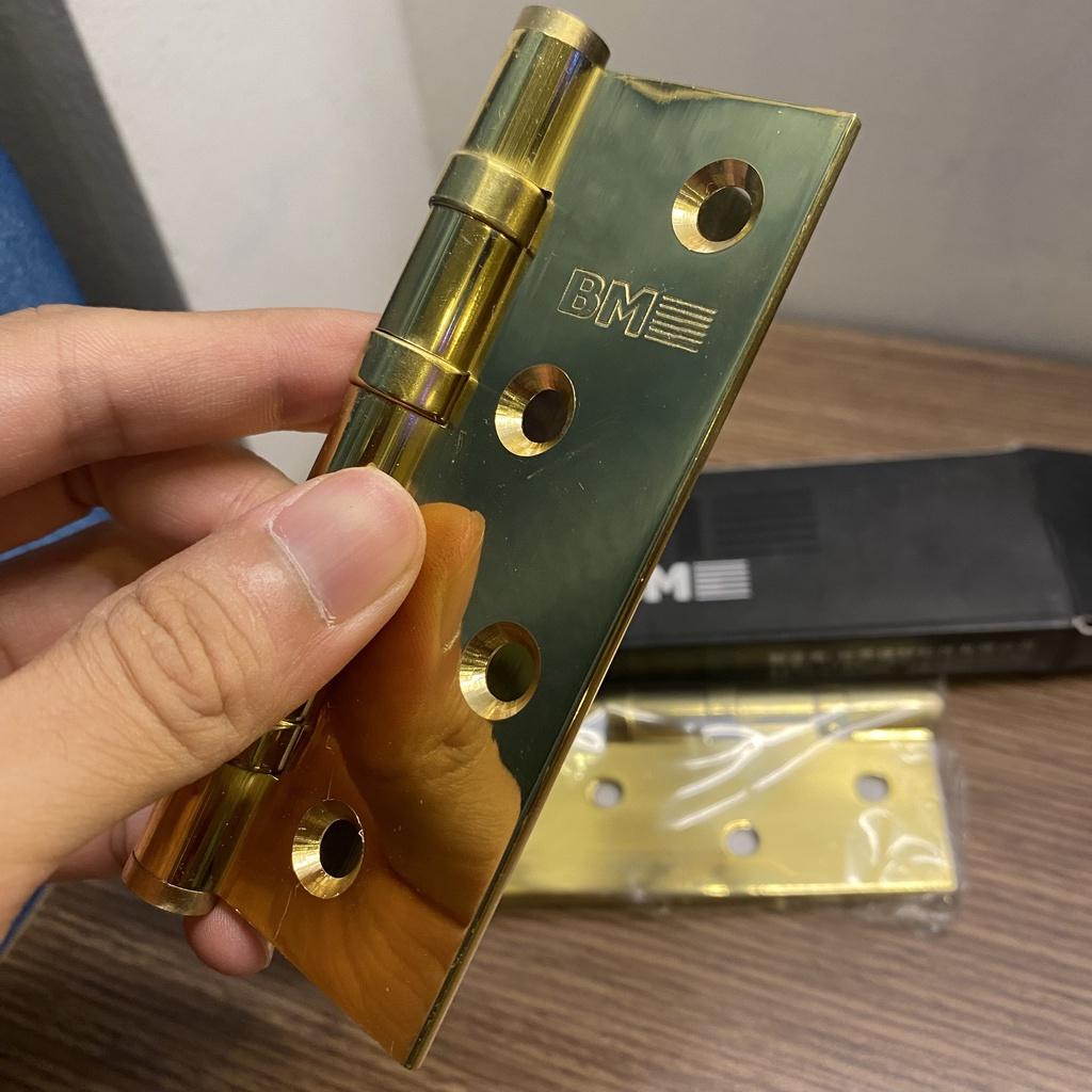 BẢN LỀ CỬA BM ĐỒNG THAU MÀU VÀNG CHO TỦ GỖ