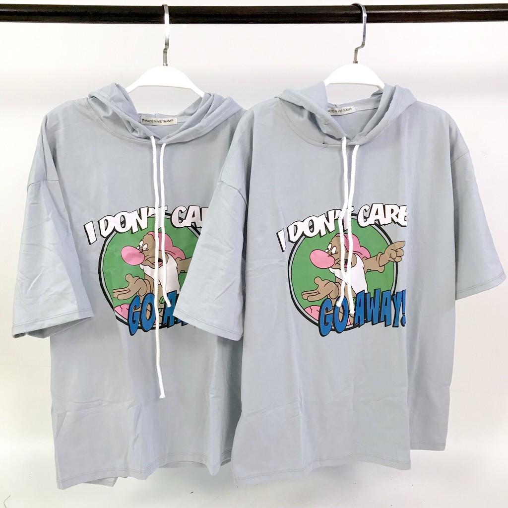 ÁO THUN TAY LỠ UNISEX - có nón form dài