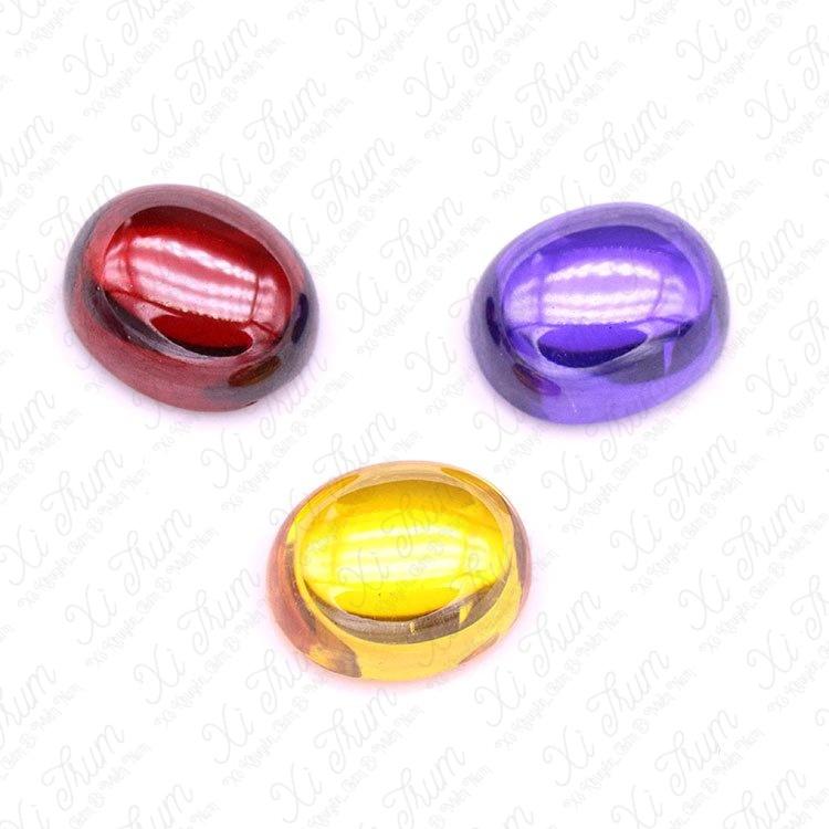 1Viên Bi THUỶ TINH hình OVAL 5 x 10 x 14mm. Màu tráng gương siêu đẹp giá hạt dẻ