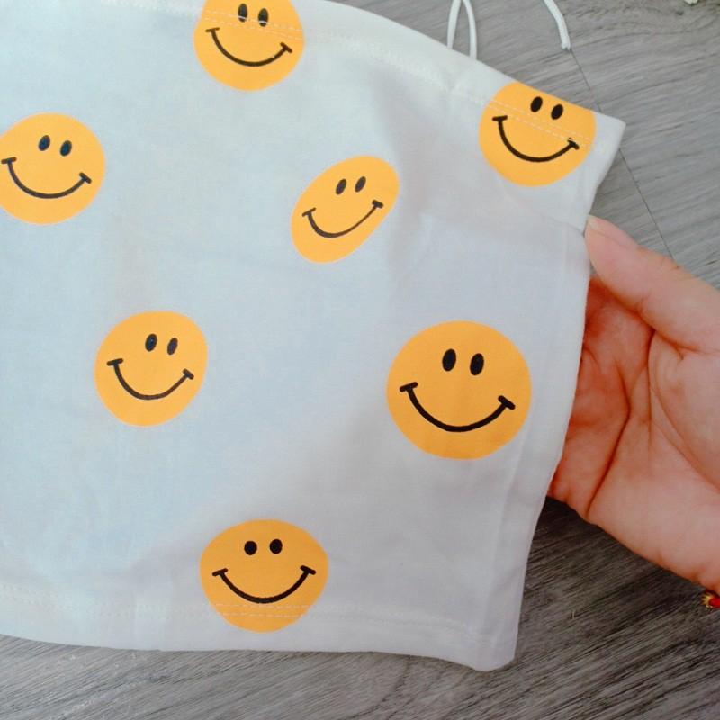 Áo Thun Hai Dây In Họa Tiết Mặt Cười Baby Siêu Cute LH56