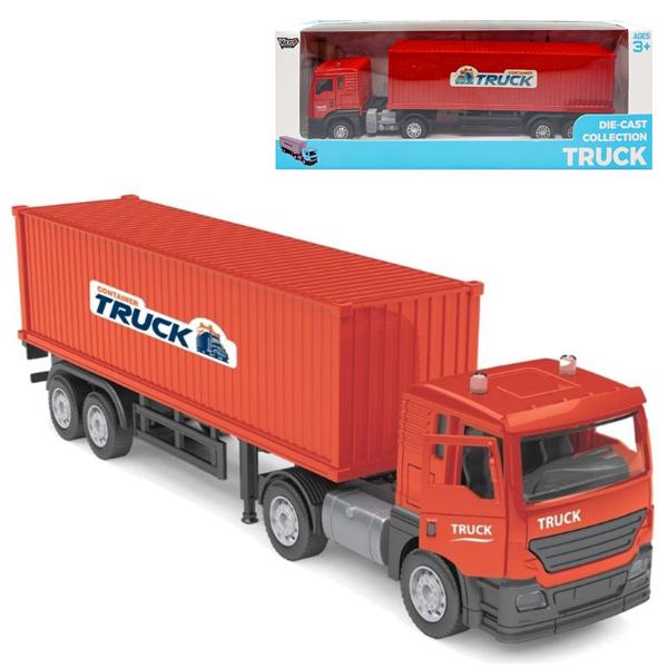 Đồ Chơi Mô Hình Xe Container Chở Hàng Chạy Trớn - Vecto VT18A - Màu Đỏ