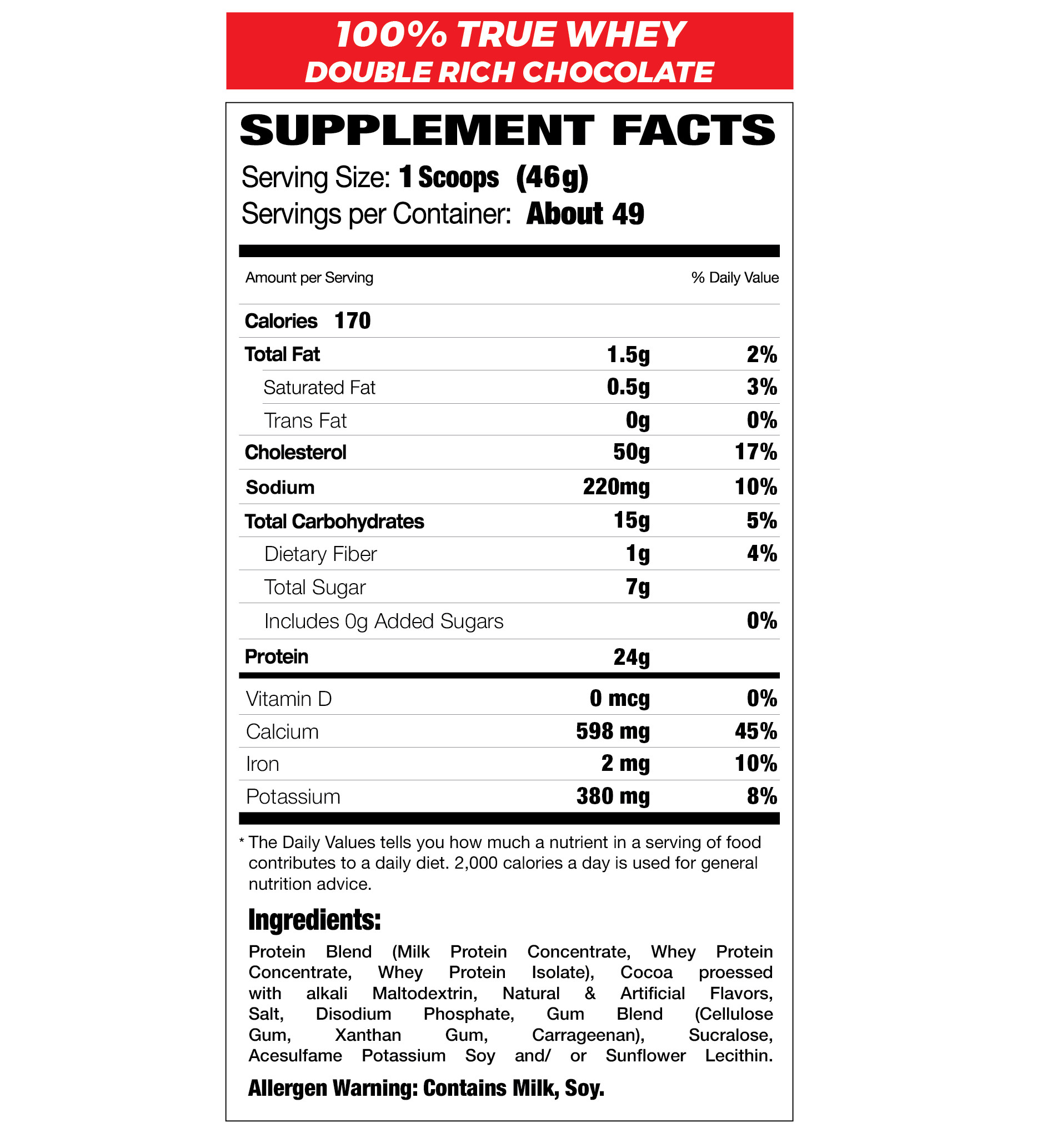 Whey Protein tinh khiết 100% True Whey Elite Labs USA - Sữa tăng cơ giảm mỡ tăng năng lượng và hấp thụ Protein