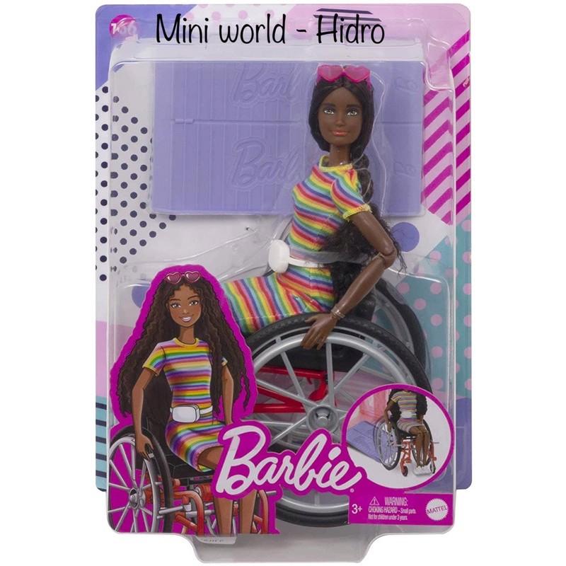Búp bê Barbie da đen ngồi xe lăn. Barbie Fashionistas Doll #166