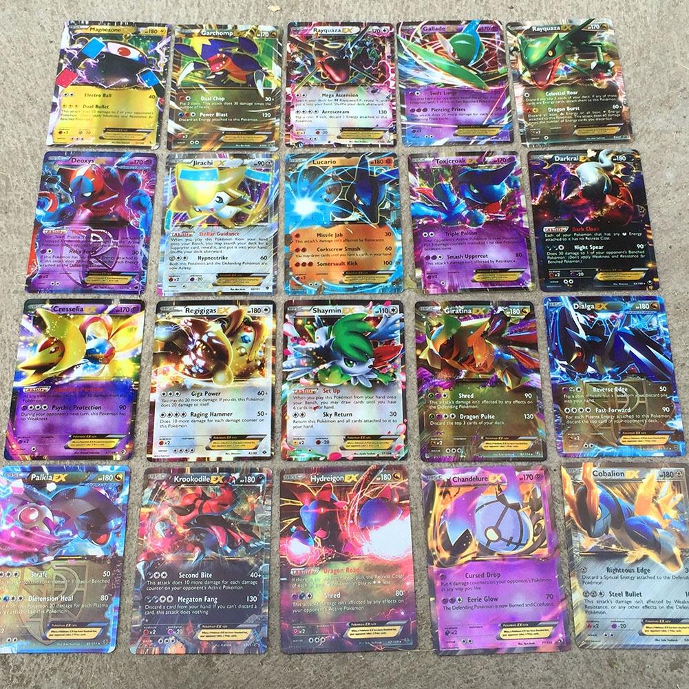 Bộ 100 thẻ bài Pokemon gồm 80 thẻ EX và 20 thẻ GX