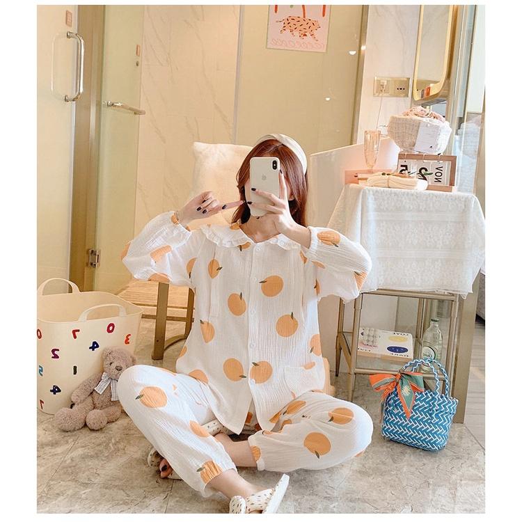 Pijama bầu và sau sinh, đồ bộ cho con bú Azuno AZ86 Chất Liệu Đũi Xốp Cao cấp mặc hè thu và đông xuân