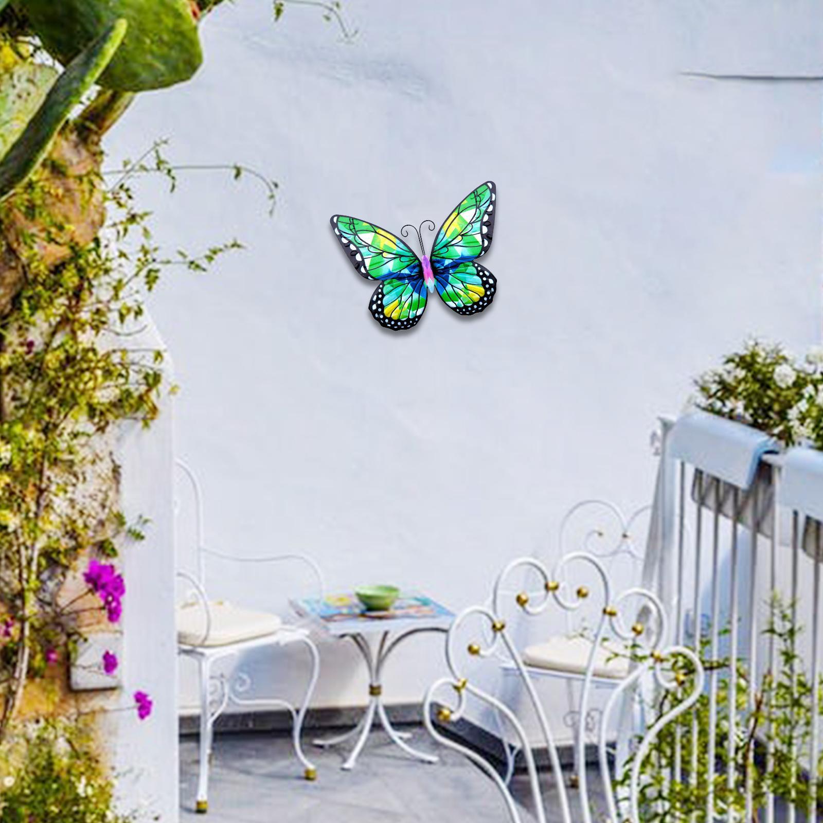 Metal butterflies Wall Decor metal butterflies Sculptures for Fence Yard Balcony