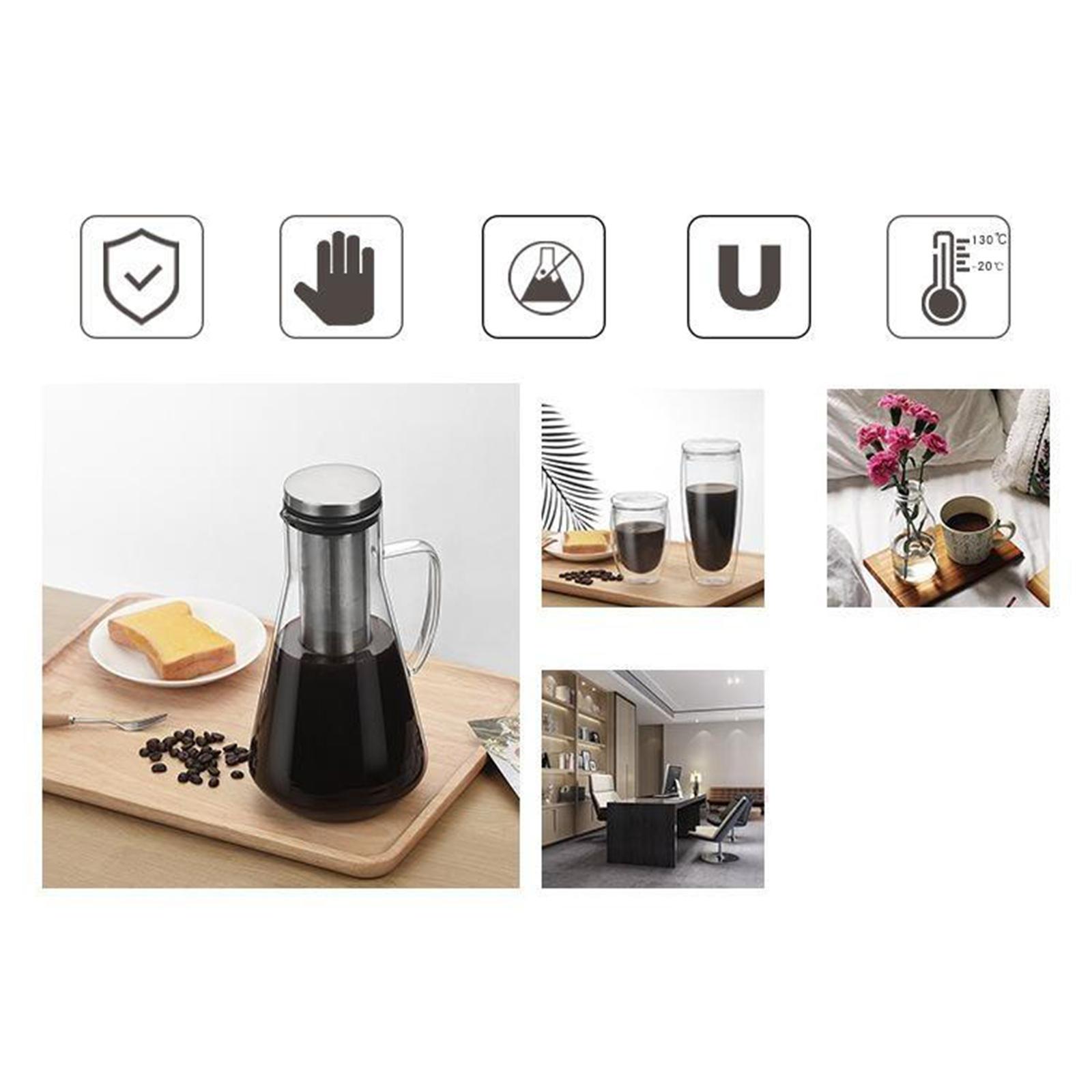 1.6L Cold Brew Coffee Maker and Tea Infuser Large Capacity