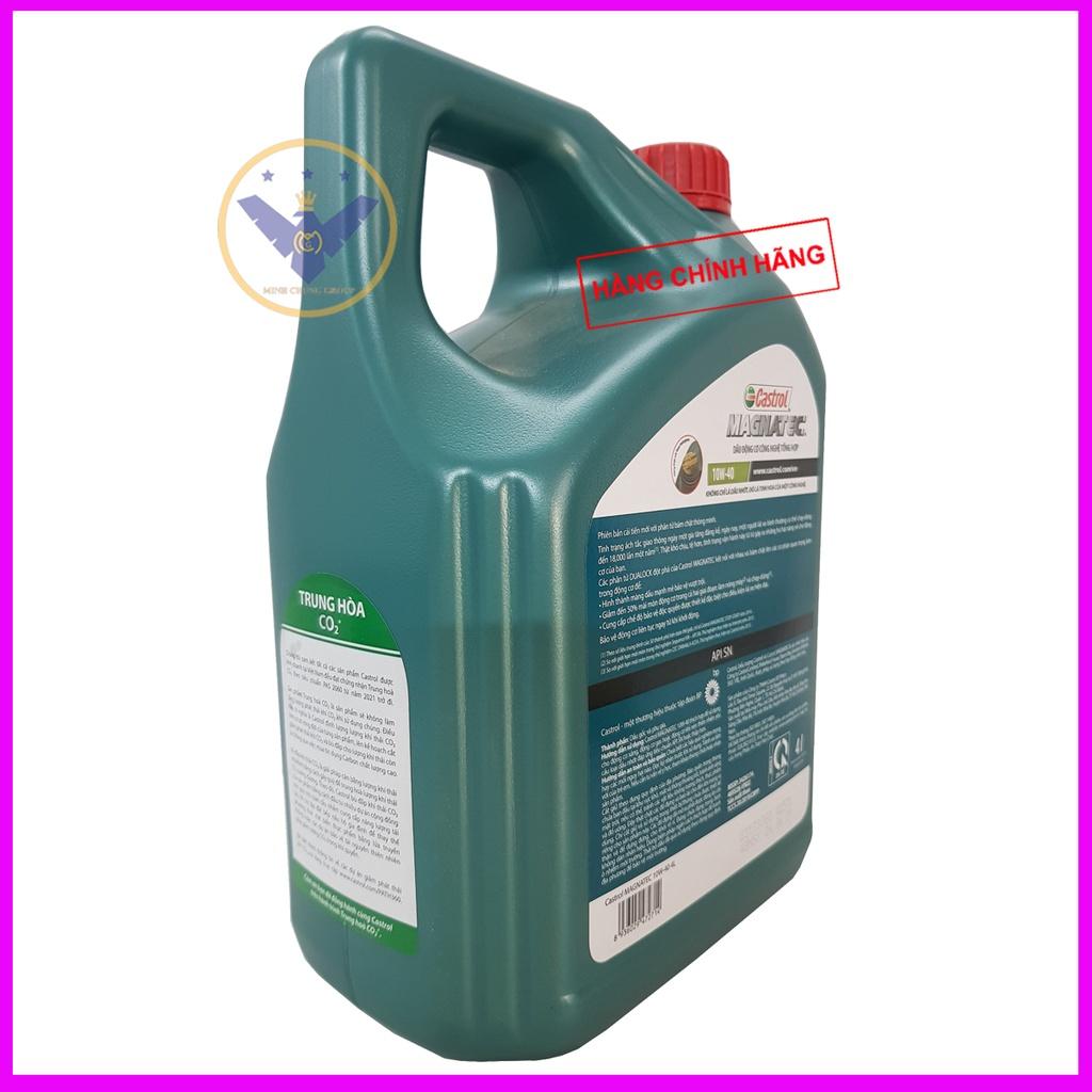 Bộ 2 can dầu nhớt ô tô cao cấp Castrol Magnatec 10W-40 SN-CF 4 Lít