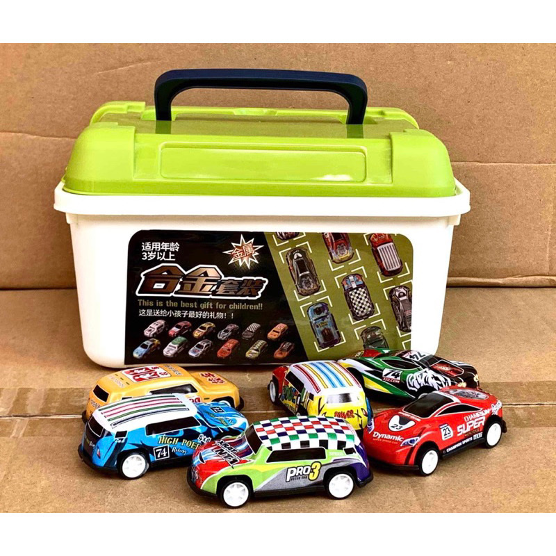 Combo hộp  30  xe ô tô đồ chơi chạy đà kéo lùi chất liệu hợp kim , nhỏ nhắn xinh xắn tổng hợp nhiều loại xe cho bé 