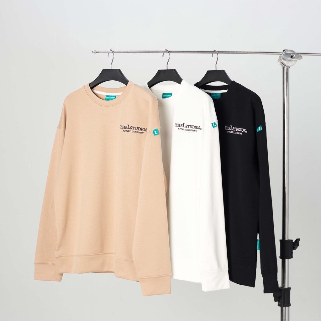 THELSTUDIOS - Áo Sweater Nỉ Basic Thêu Logo