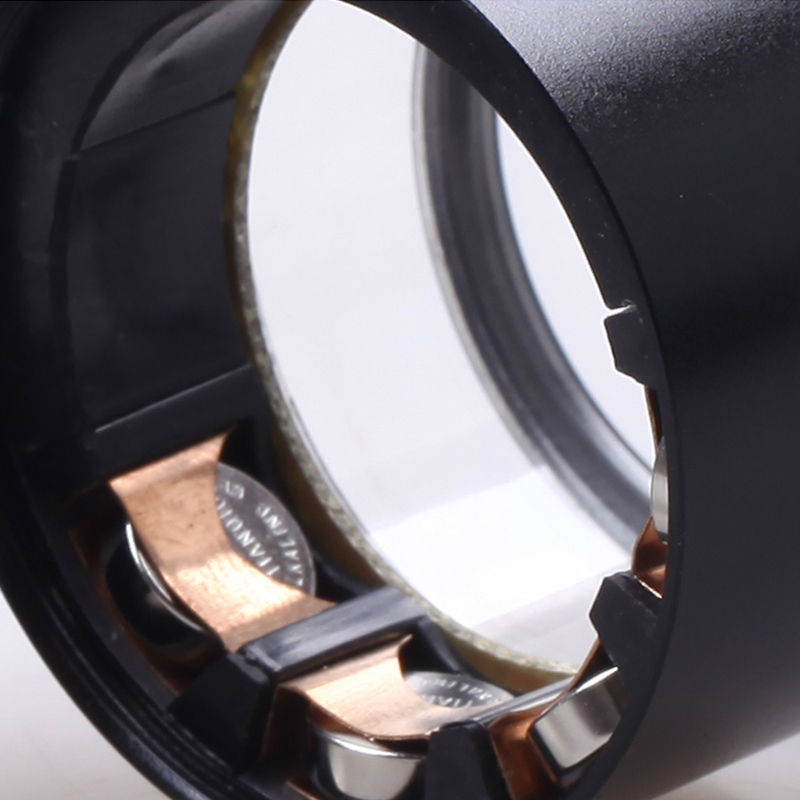 Kính lúp bao da 10X có thước đo, cao cấp tích hợp 8 bóng led ánh sáng trắng M715
