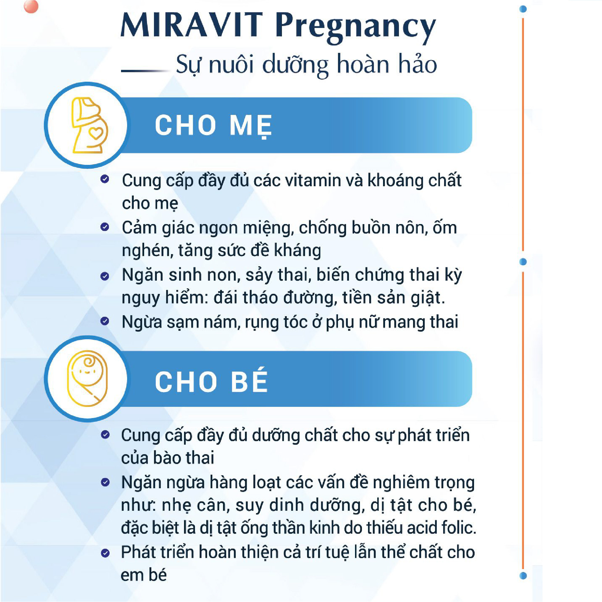 Viên bổ bầu Miravit preagnency- Bổ máu, cung cấp vitamin, khoáng chất, vi tảo, DHA tăng sức đề kháng cho phụ nữ có thai - Nhà máy liên doanh với Medinej - USA và đạt chuẩn GMP - WHO