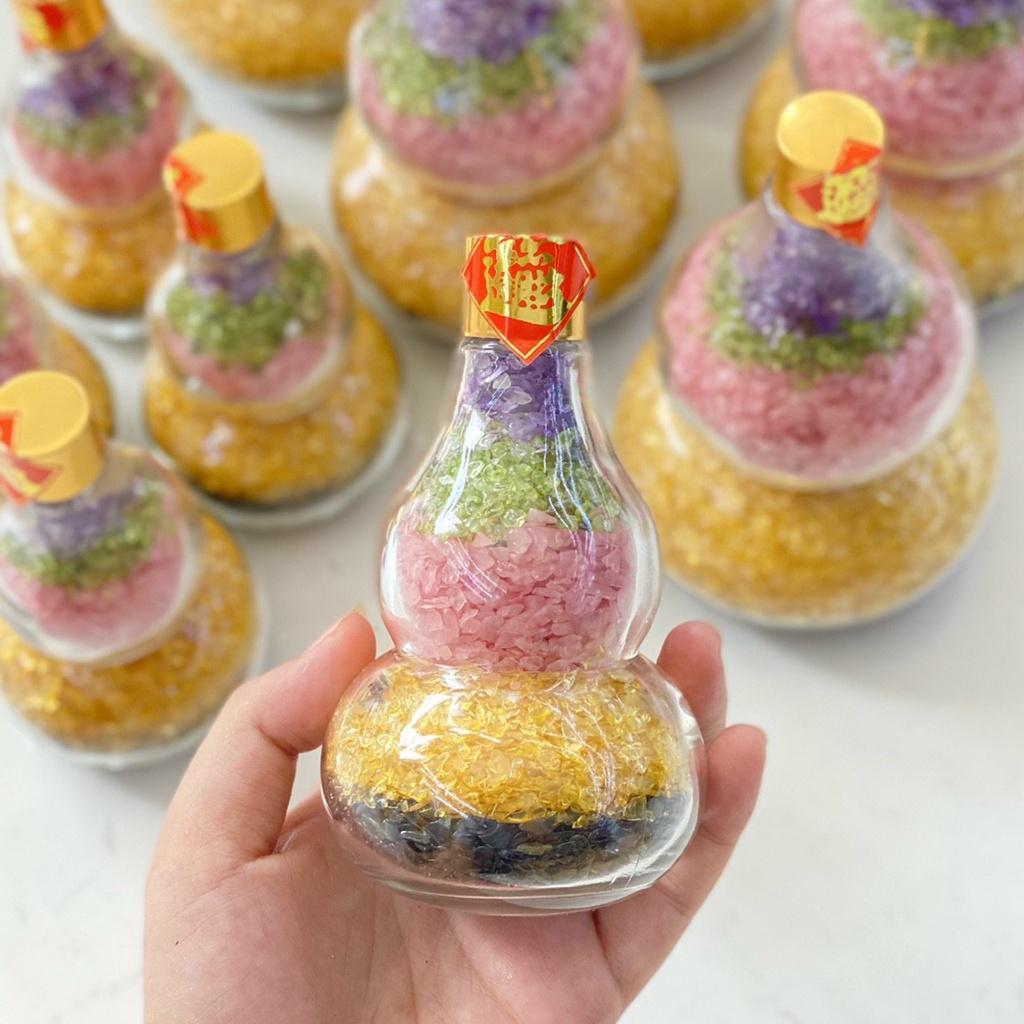 Hồ Lô Đá Vụn Thach Anh Ngũ Sắc - Cao 11cm & 14cm