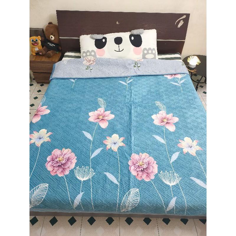 CHĂN 1 MẶT NỈ NHUNG, 1 MẶT COTTON 100%