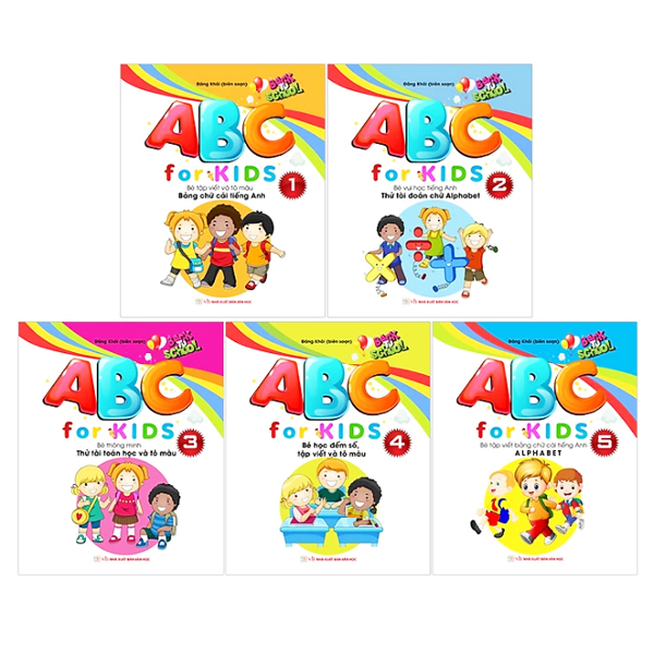 Combo 5 Cuốn ABC For KIDS – Bé Tập Viết Và Tô Màu Bảng Chữ Cái Tiếng Anh