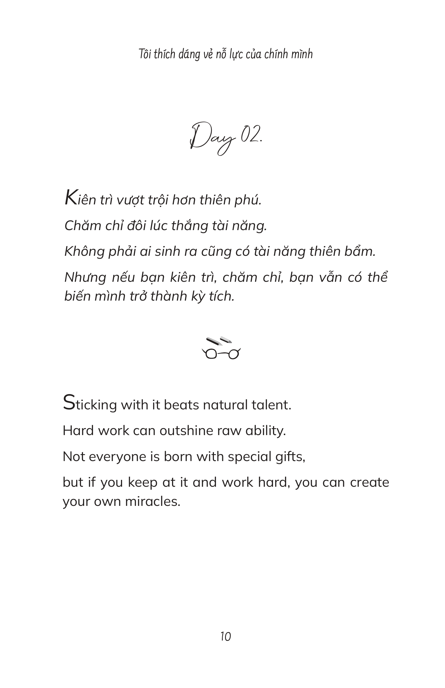 A Diary Of Silent Effort – Tôi Thích Dáng Vẻ Nỗ Lực Của Chính Mình - LiLy Trương  – Phiên Bản Song Ngữ Việt Anh
