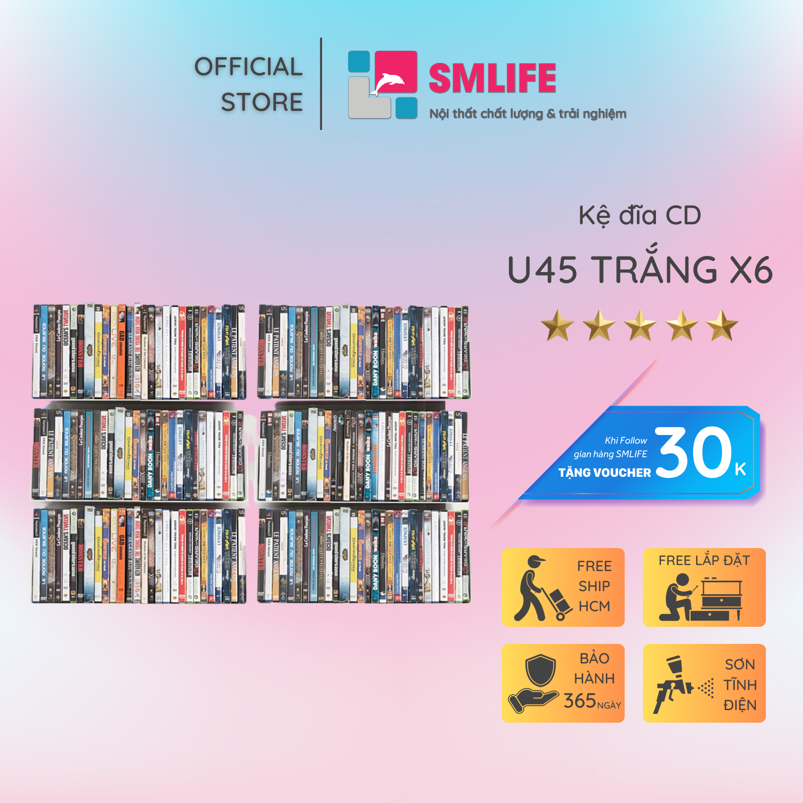 Kệ đĩa CD chữ U45