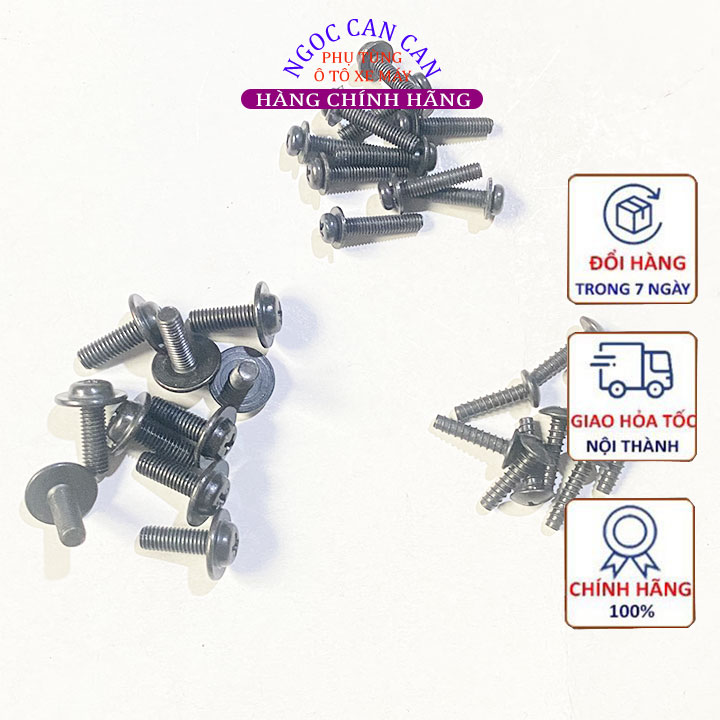 Bộ 75 ốc dàn áo ốc lục cho xe Honda gồm 9 loại khác nhau