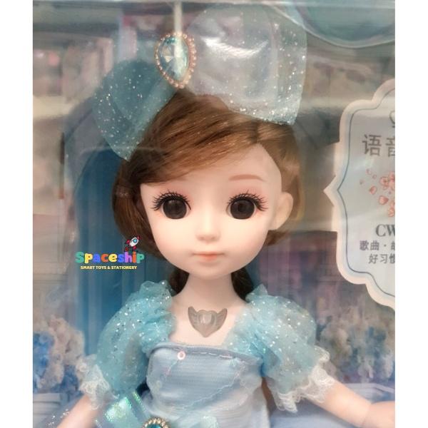 Búp bê công chúa váy xanh cự dễ thương cho bé gái