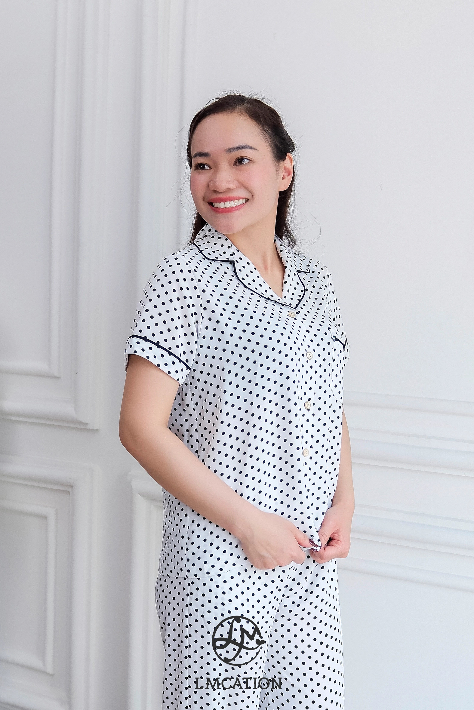 Bộ đồ Pijama LMcation Kaia - chấm bi
