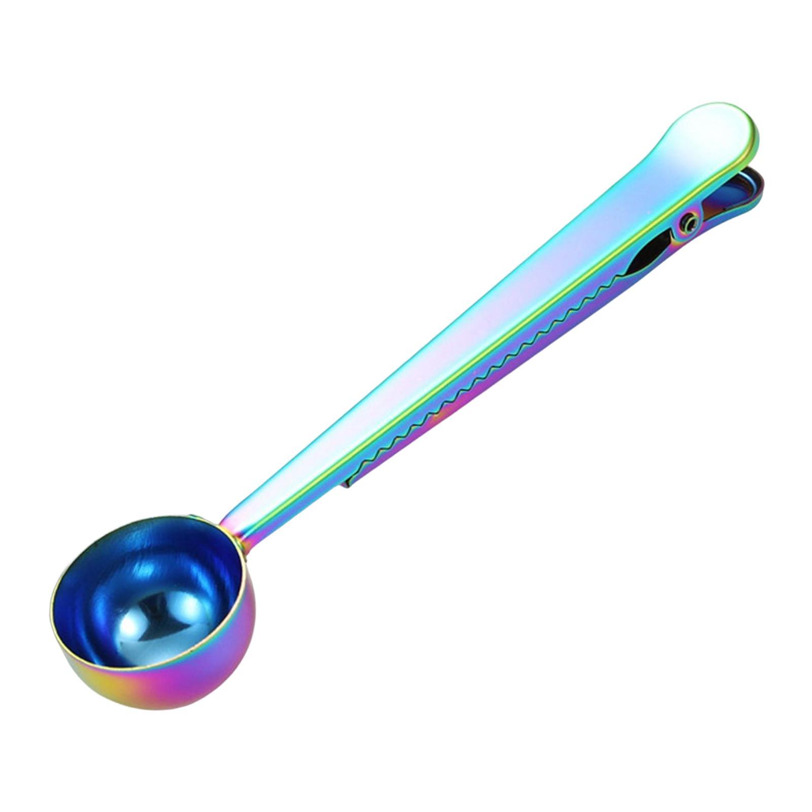 2 in 1 Coffee  Bag Clip Coffee Powder Spoon Tablespoon for Milk Powder,
