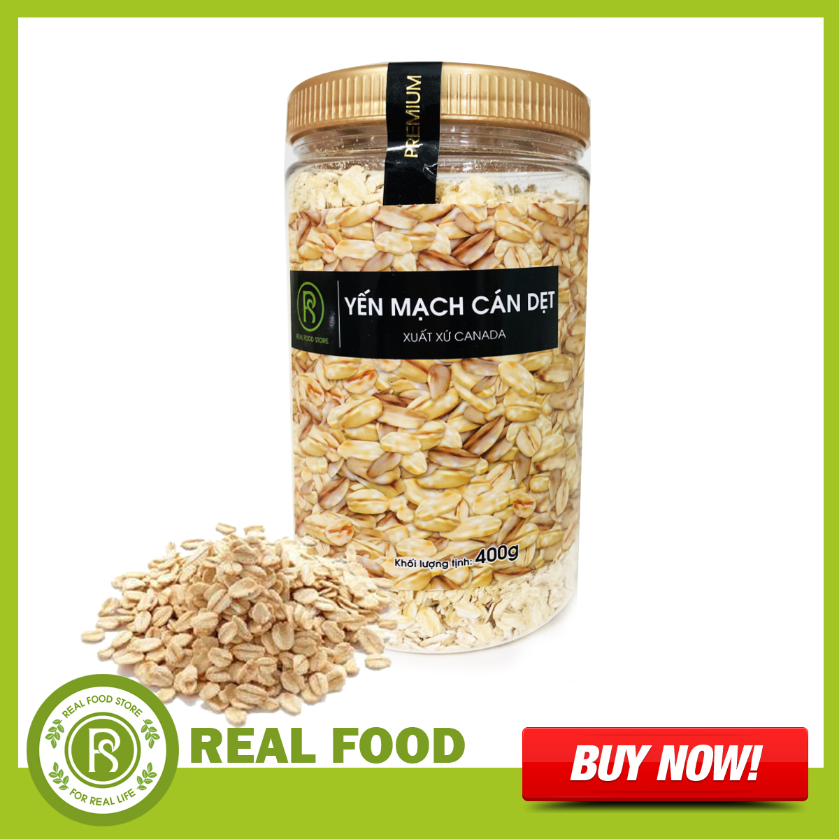 Hũ Yến Mạch Dinh Dưỡng Cho Mẹ REAL FOOD STORE (400g)