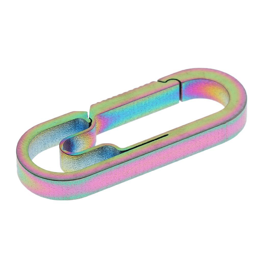 Outdoor Titanium Alloy Buckle Carabiner Keychain Key Ring Hook