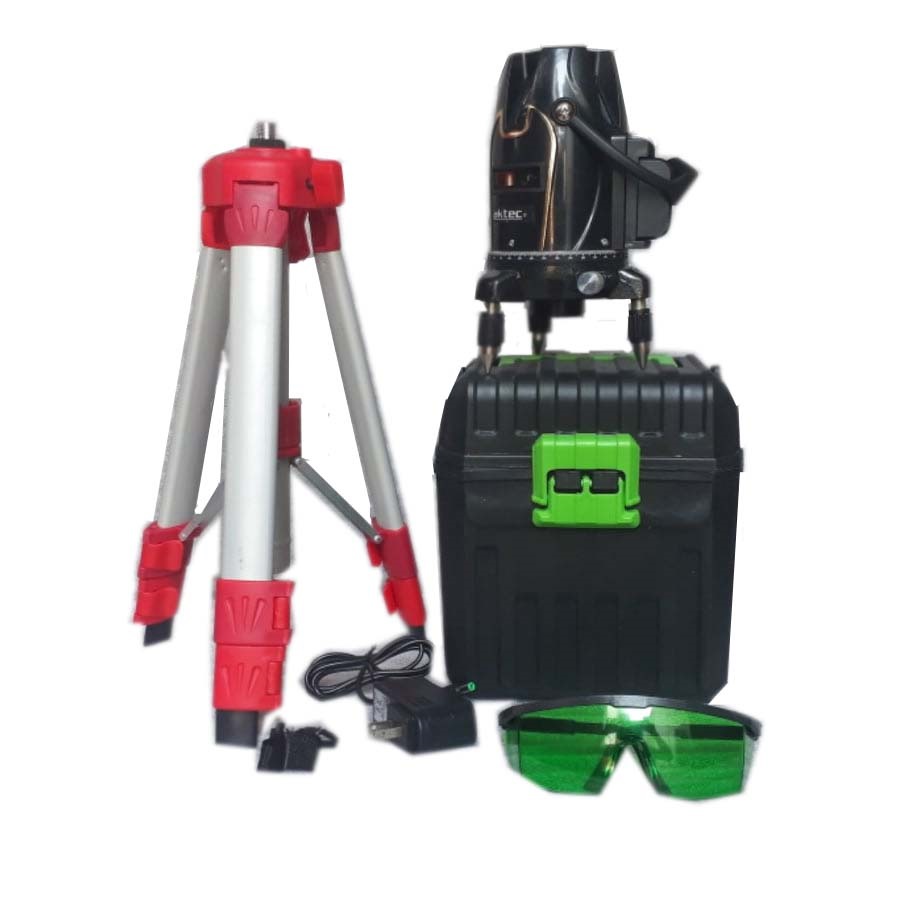 Máy cân mực laze aktec . phím cảm ứng 5 tia xanh.pin khủng dùng được rất lâu