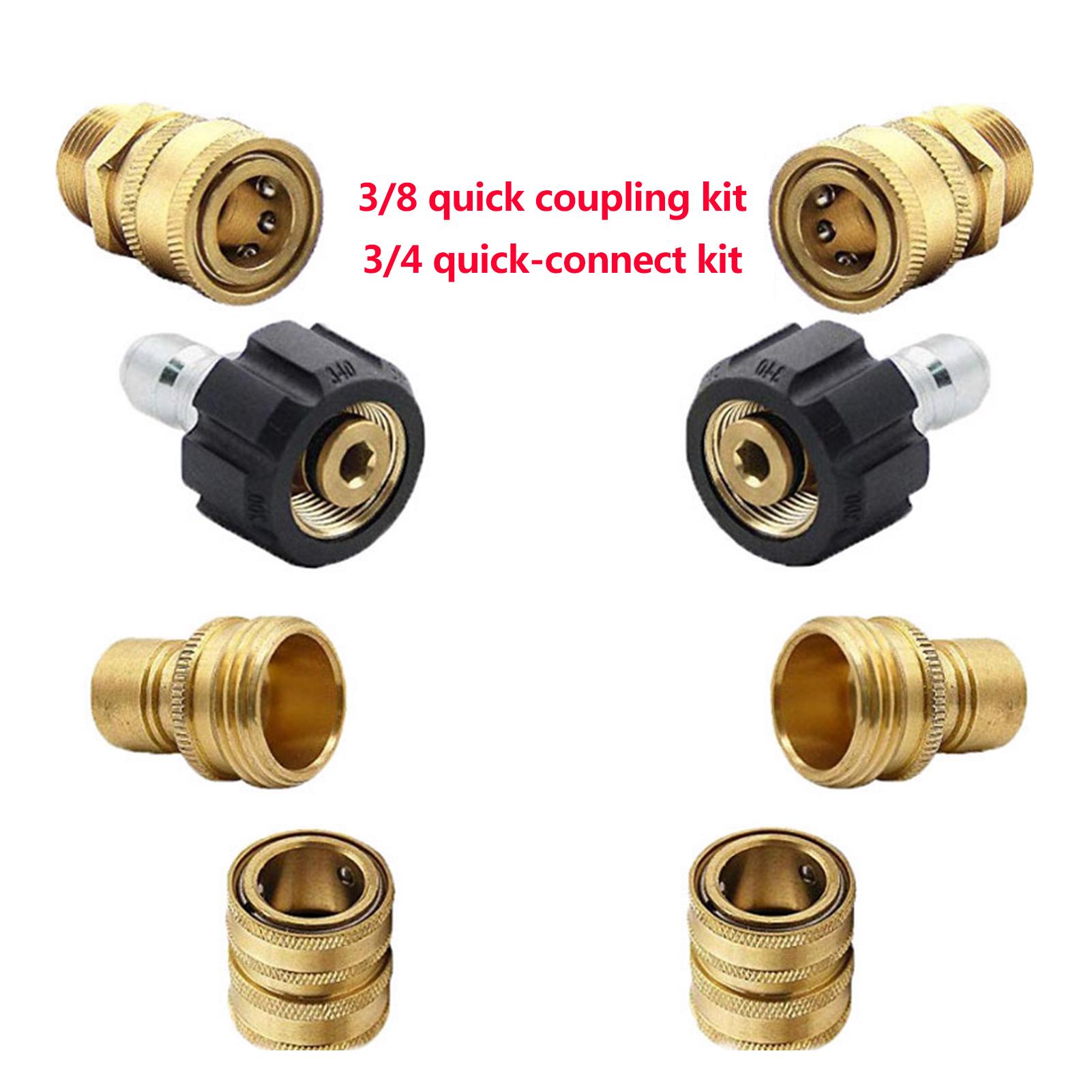 8Pcs High Pressure Cleaning Machine Adapters Quick Coupling Kit Sprayer Washer Adapter Set