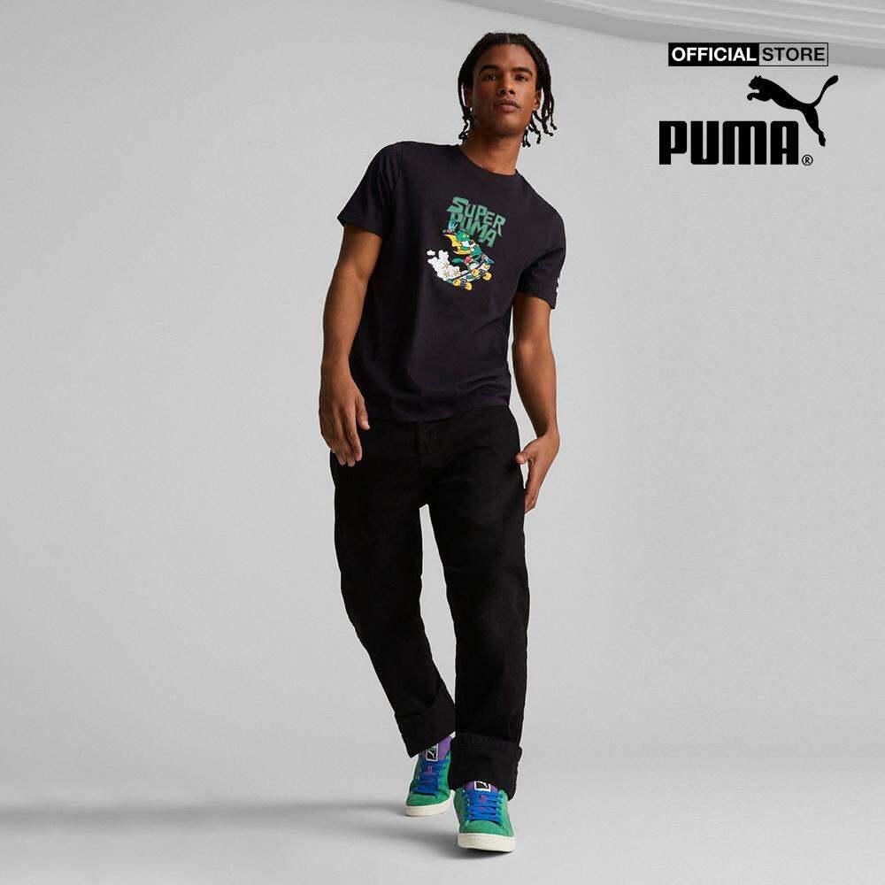 PUMA - Áo thun nam cổ tròn tay ngắn Classics Graphic 539460