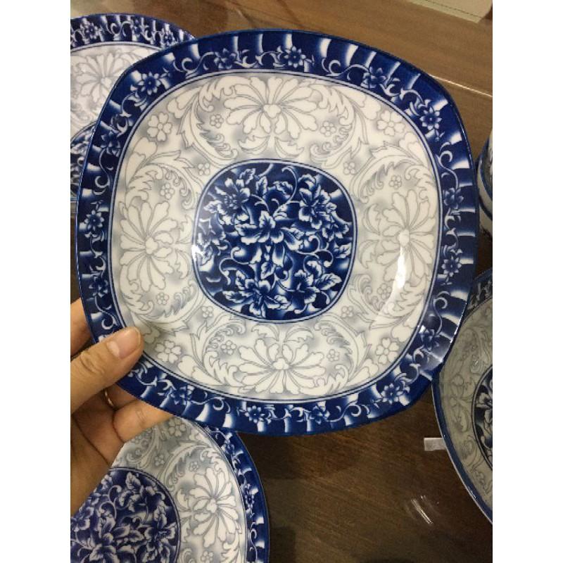 Xả Kho Bộ Bát Đĩa Bát Tràng Men Lam Cổ Mã 809 - 21 món