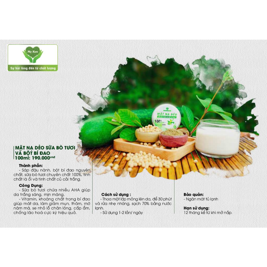 MẶT NẠ DẺO SỮA BÒ TƯƠI & BỘT BÍ ĐAO (100ml)
