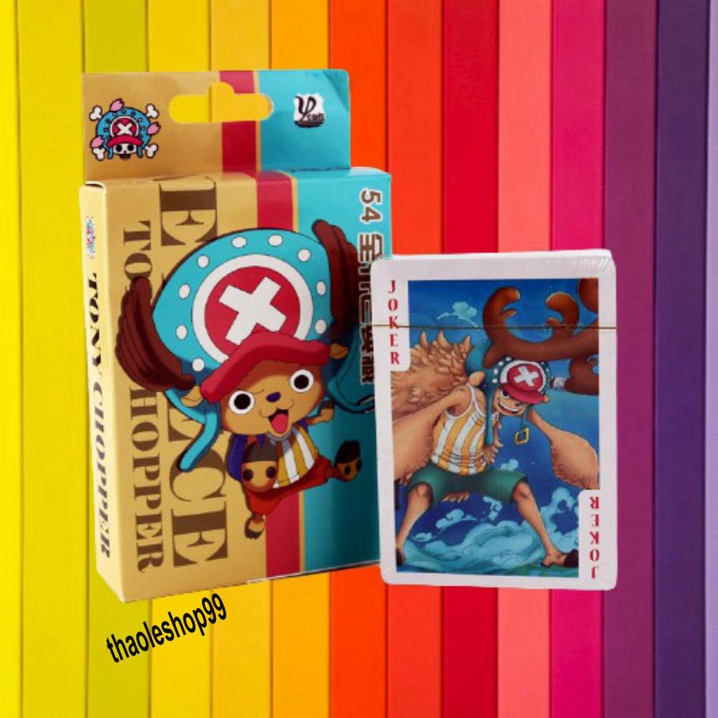 Bộ bài tú lơ khơ One Piece, rozo, choper , luffy, naruto bộ bài tây 54 lá