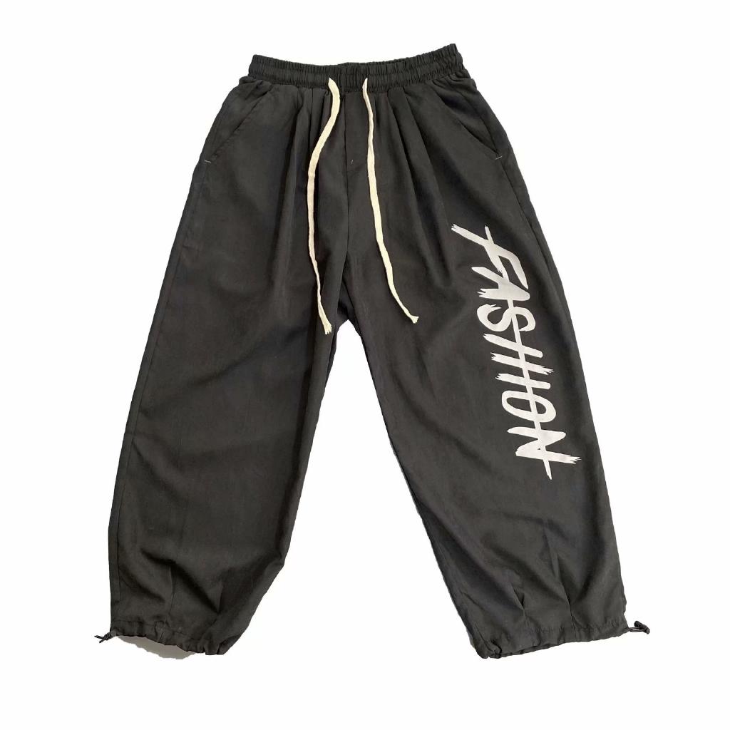 Quần Dài Nam Ống Rộng Có In Chữ Phong Cách Hip Hop