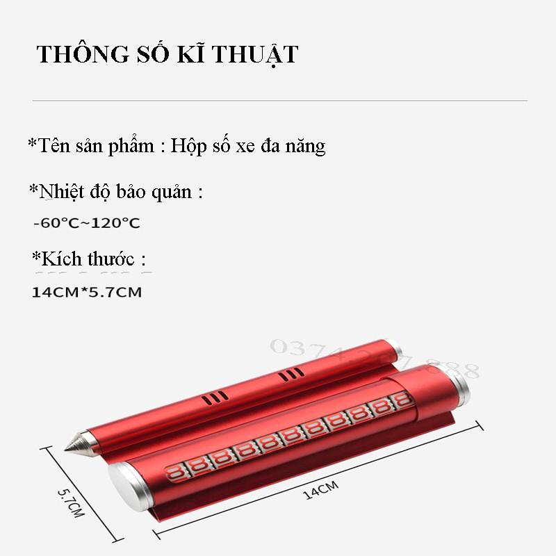 Bảng số điện thoại ô tô kiêm giá đỡ, tặng kèm sáp thơm - búa phá kính - thẻ dừng đỗ xe bằng kim loại siêu chắc chắn