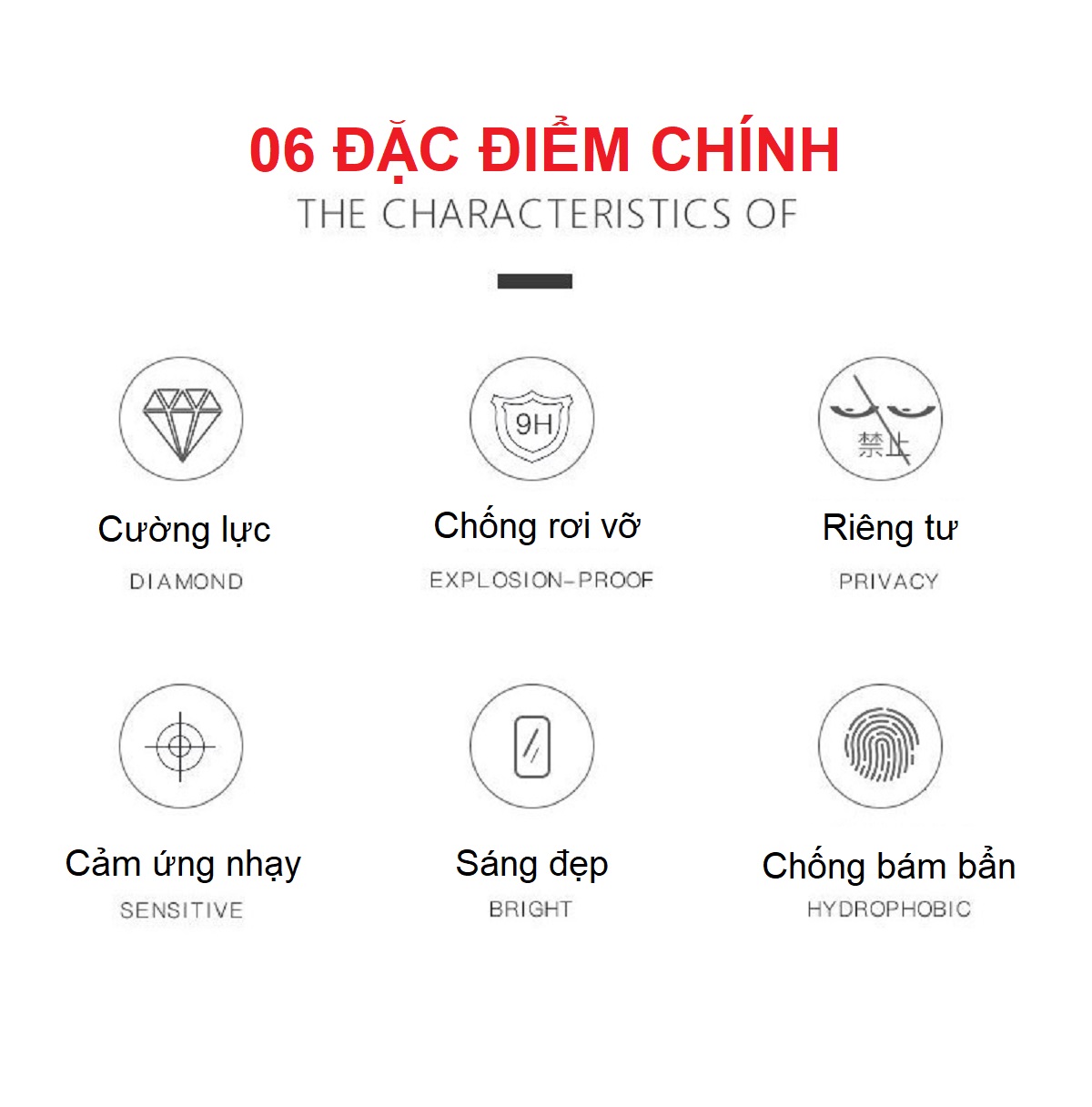 Miếng Dán Màn Hình Kính Cường Lực 9H Chống Nhìn Trộm Cao Cấp Dành Cho iPhone